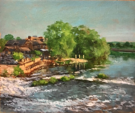 "Mill on the Exe"  30 x 25cm
£350 framed £295 unframed